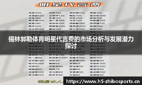 锡林郭勒体育明星代言费的市场分析与发展潜力探讨